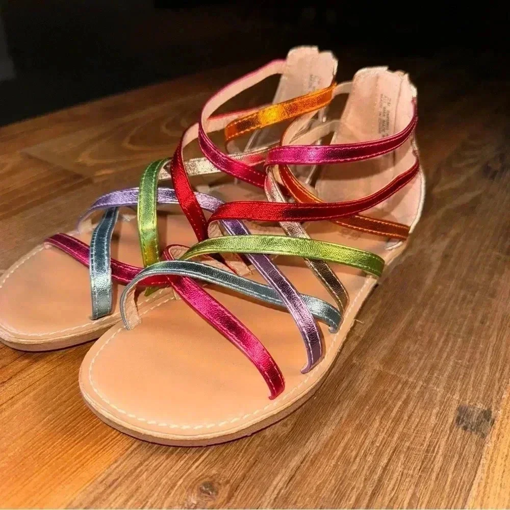 Harper Canyon Strappy Sandal, Multi Colored, Size 2 - Picture 8 of 12